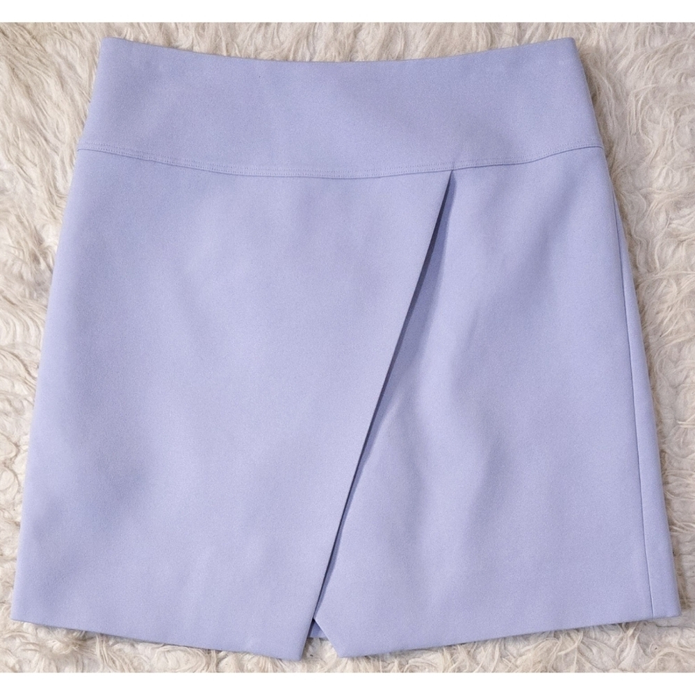 J Crew Lavender Purple Pencil Skirt Mini Asymmetrical Classic Zipper